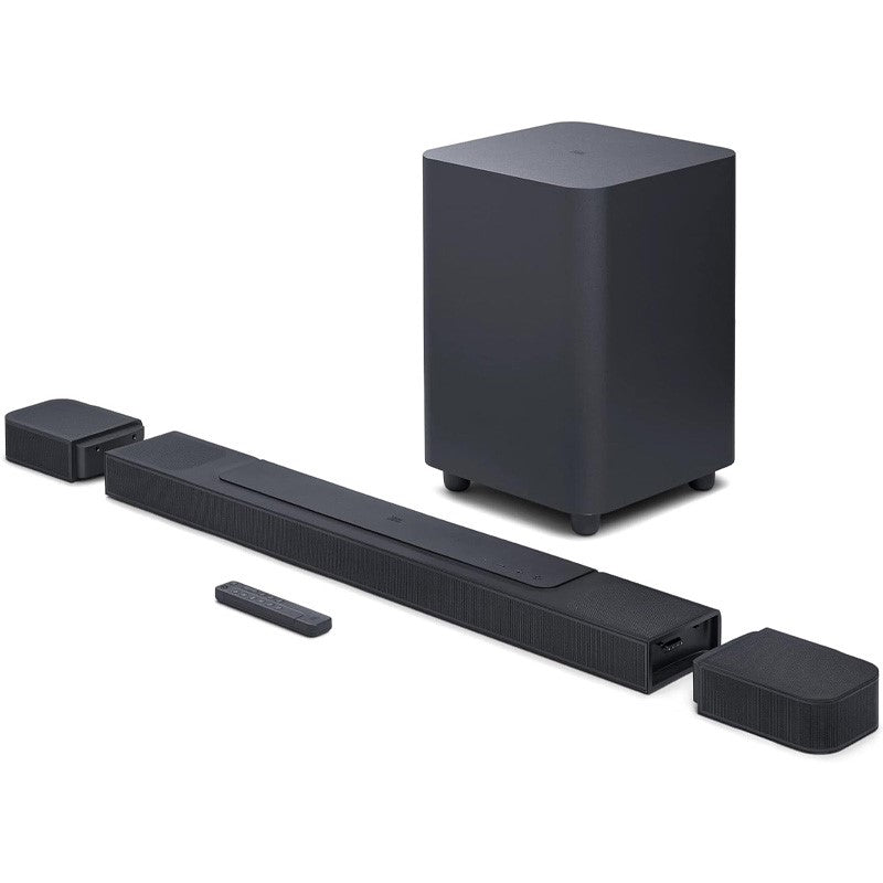 JBL Bar 1000 7.1.4 Channel Soundbar with Detachable Speakers, Dolby Atmos Surround, DTS:X + MultiBeam, PureVoice Tech, 880W Output, Built-In WiFi, Voice Assistant, 3D Sound - Black, JBLBAR1000PROBLKUK